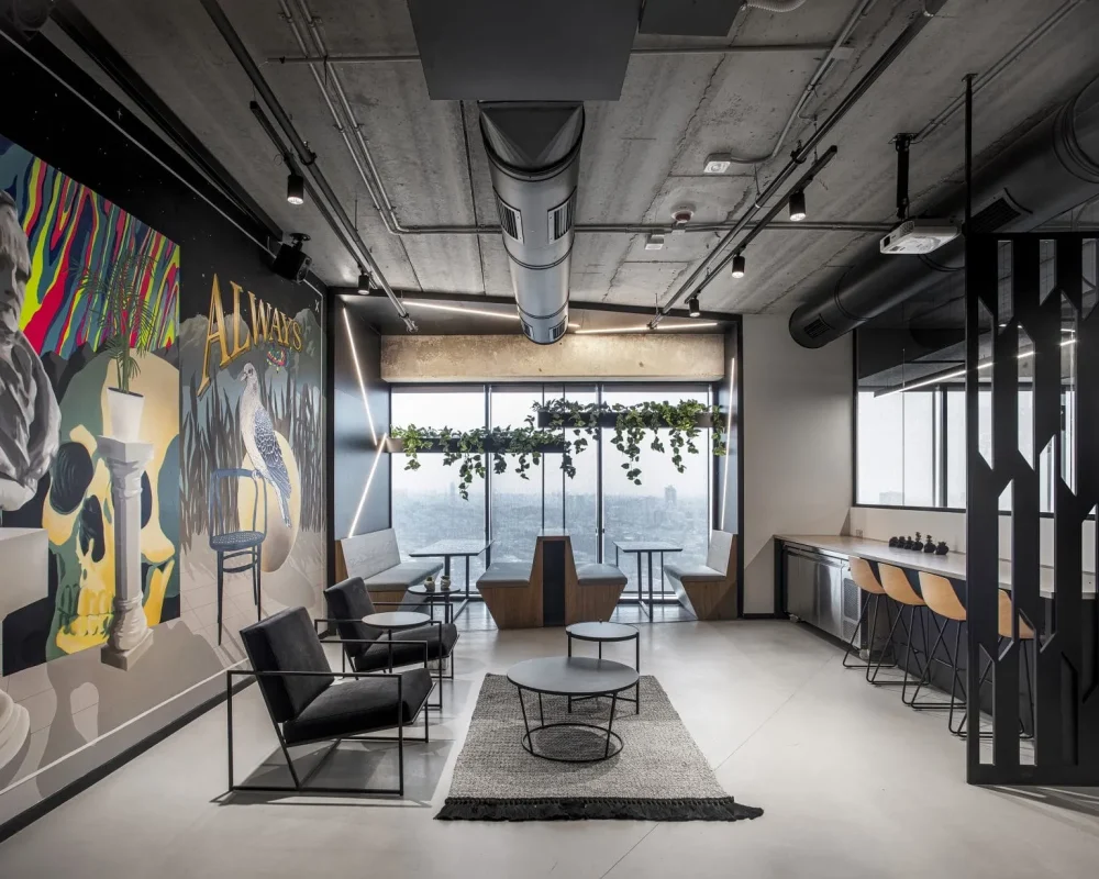 Desain Kantor Konsep Industrial Minimalis