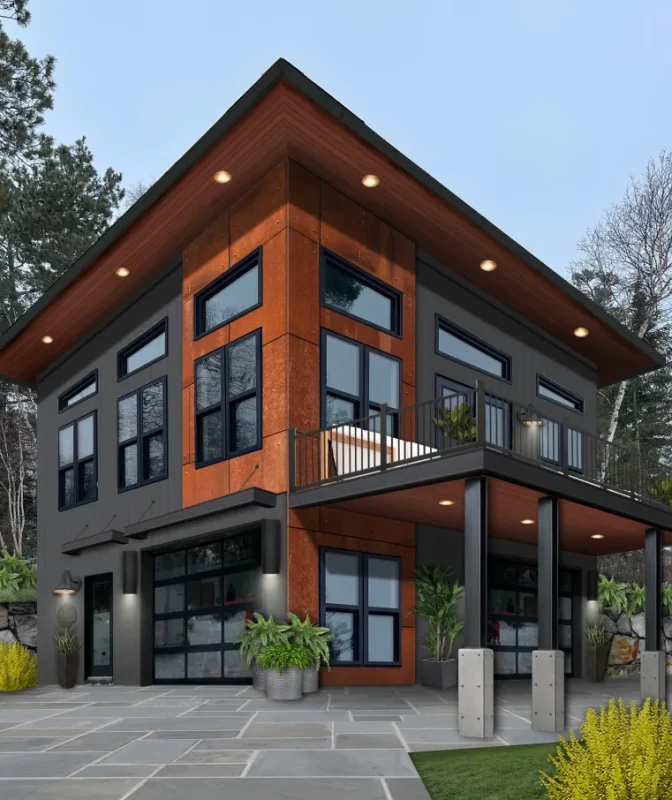 desain rumah tipe industrial