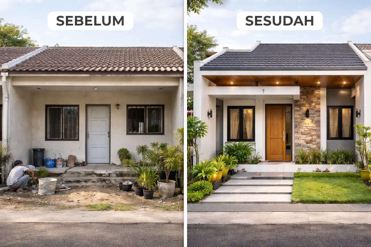 Biaya Renovasi Rumah Subsidi Tampak Depan