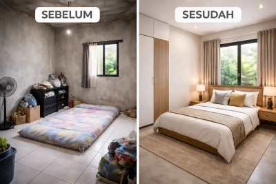 Transformasi Kamar Tidur Minimalis