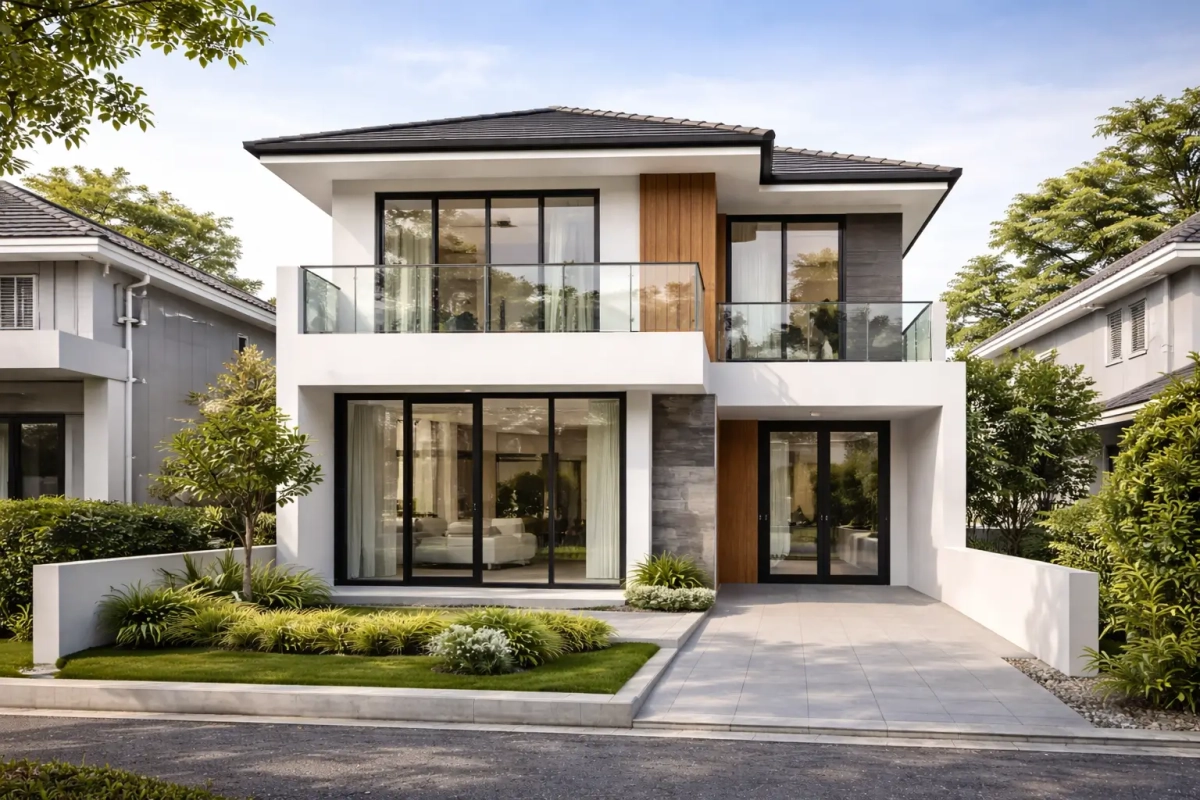renovasi rumah minimalis menjadi 2 lantai modern