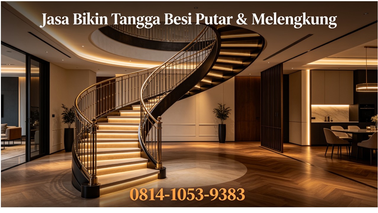 Jasa Bikin Tangga Besi Putar & Melengkung
