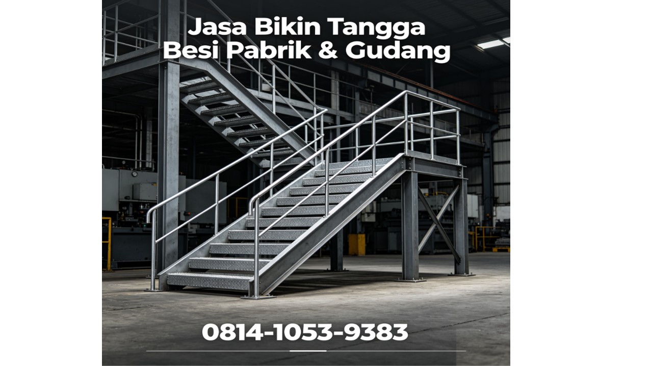 Jasa Bikin Tangga Besi Pabrik & Gudang