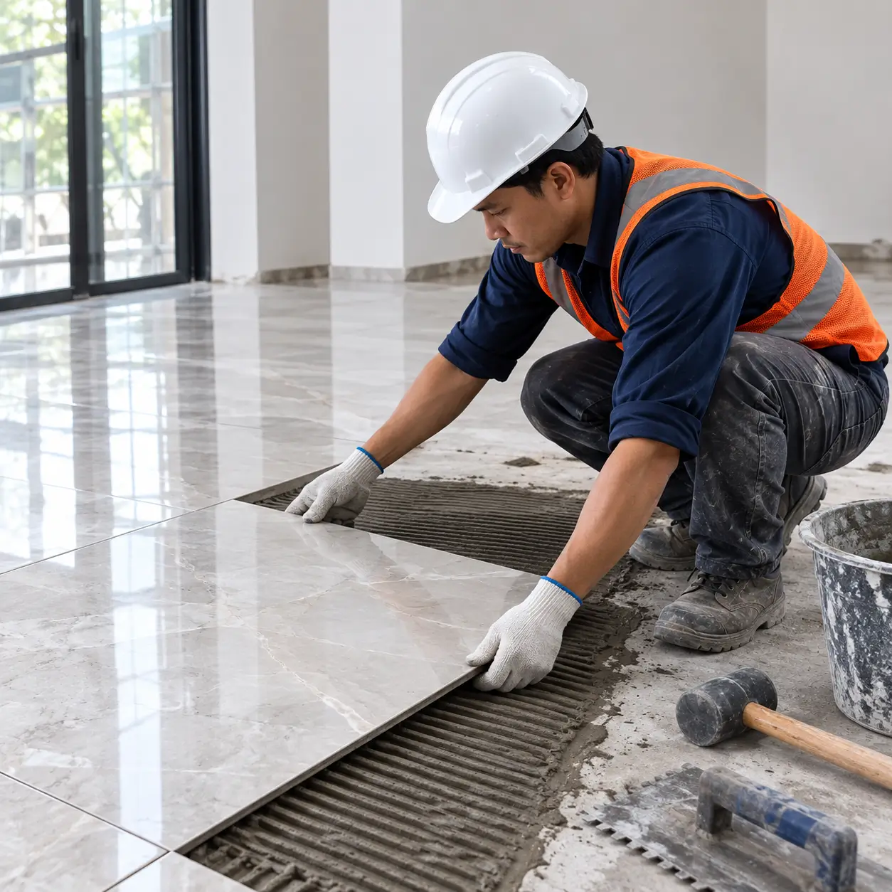 Jasa pasang granit profesional Elkasindo