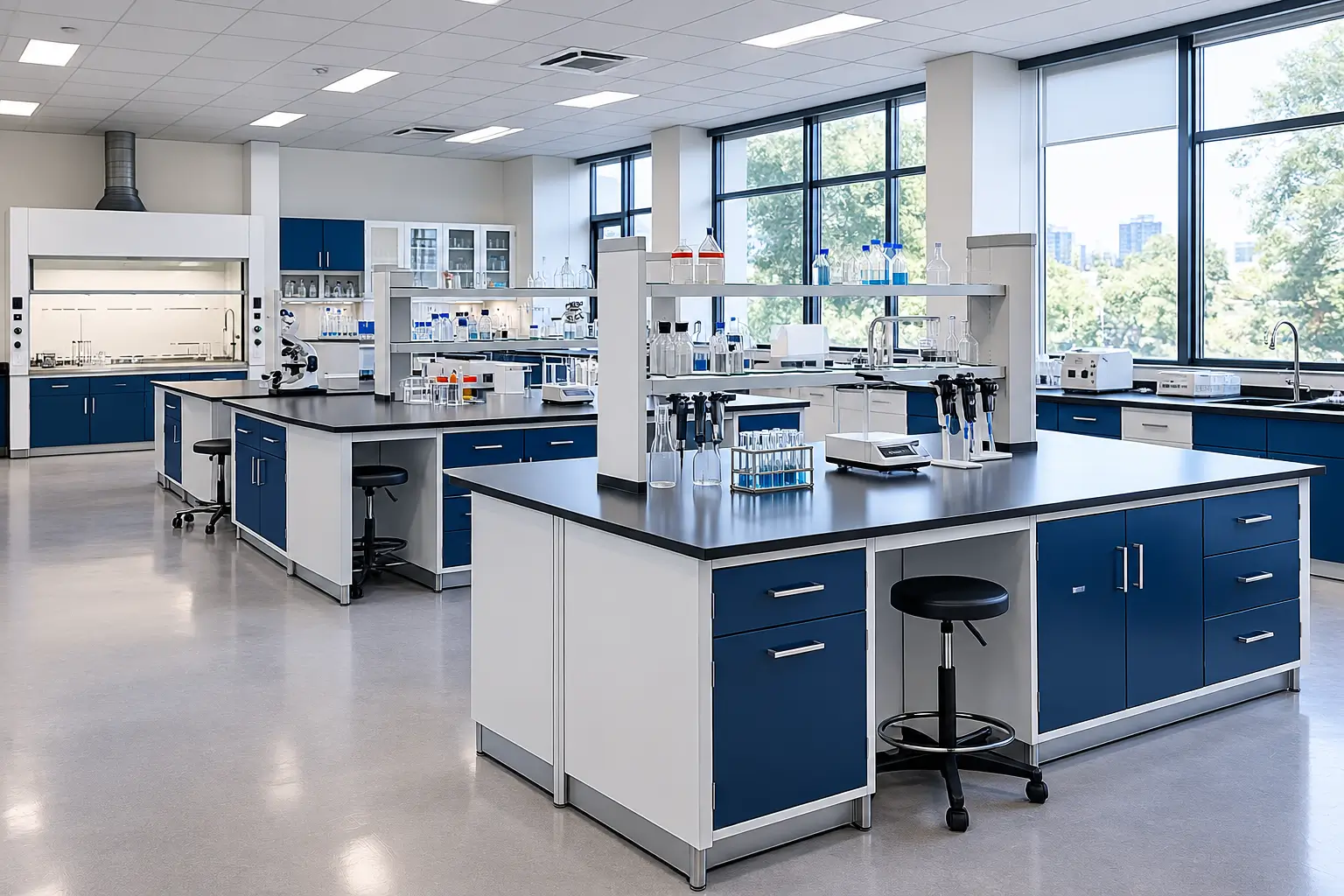 Contoh aplikasi furniture pada lingkungan laboratorium industri